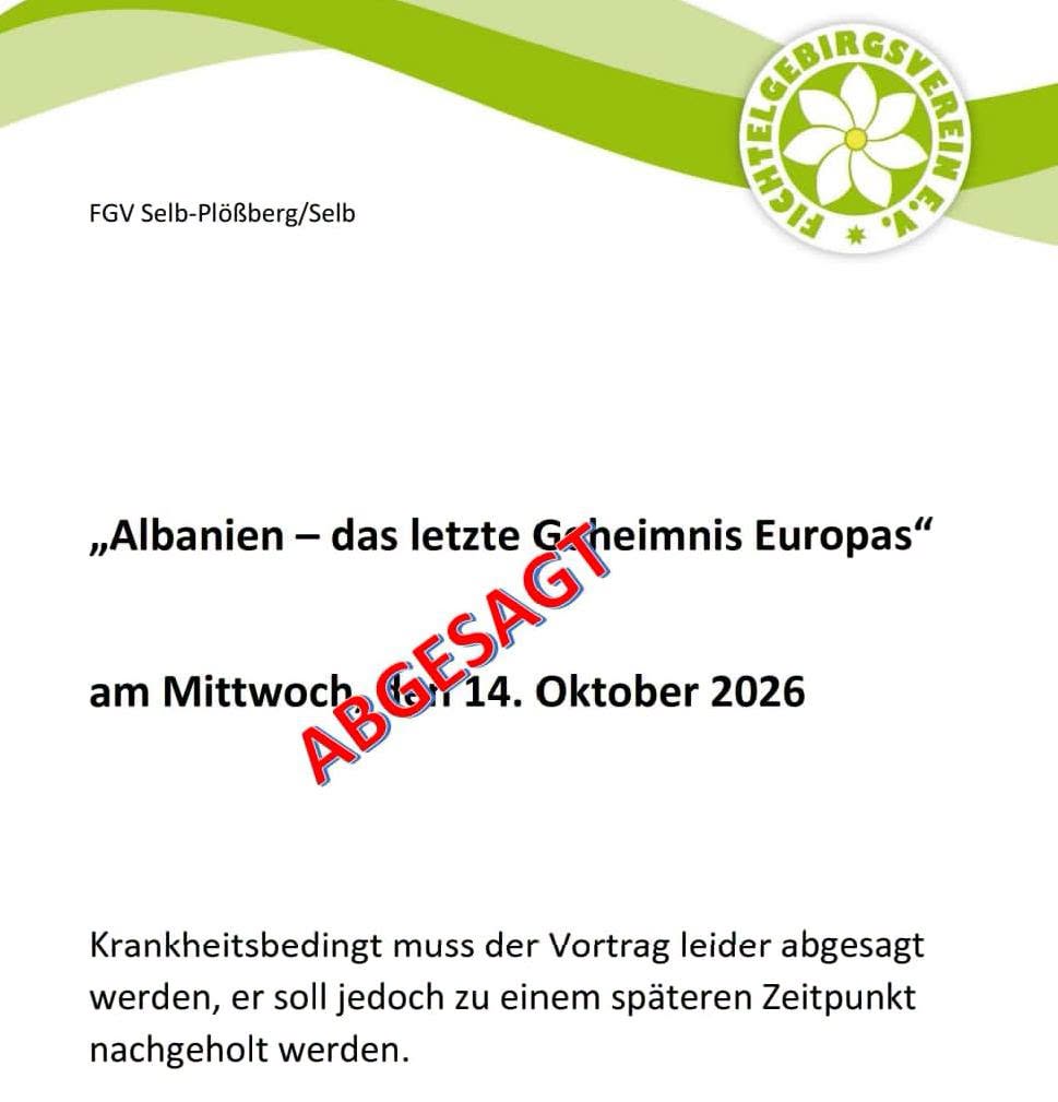 Mehr über den Artikel erfahren Vortrag abgesagt